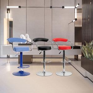 Taburete de Bar Moderno de Metal, Asiento Alto Tapizado, Estilo Americano Rústico, Silla Alta Blanca/Marrón para Comedor, Hotel, Barra, Isla, Hogar - Product Image 4