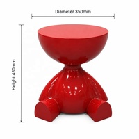 Table d'appoint de canapé moderne et minimaliste, table basse d'angle créative en fibre de verre à plateau plat pour petit appartement