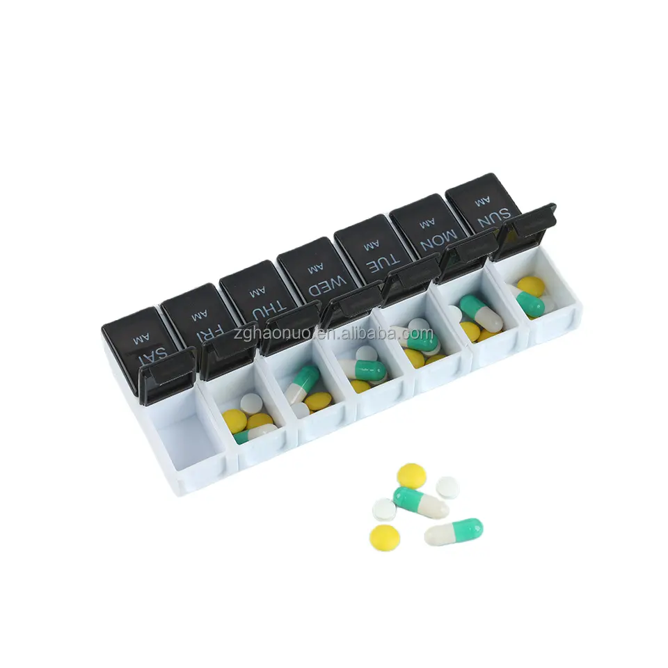 14 grids seven days weekly pill box detachable portable small pill box travel mini combined pill organizer