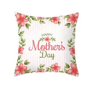 Funda de Almohada para el Día de la Madre, Funda de Almohada de Felpa con Diseño de Corazón Rosa y Flores, Funda de Cojín para Oficina, Venta al por Mayor - Product Image 2
