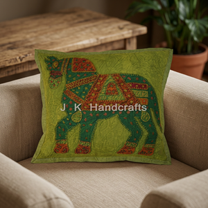 Belle housse de coussin tricotée à motif brodé à la main de créateur ethnique taies d'oreiller et de coussin en gros - Product Image 4