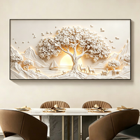 Décoration de chambre 3D en gros, paysage élégant et atmosphérique, idéal pour hôtel et bureau, peinture décorative en porcelaine de cristal