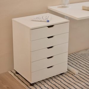 Commode à tiroirs en bois moderne de petite taille pour le salon, meuble de rangement pour la maison - Product Image 1