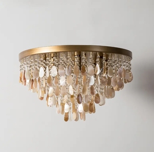 Zèle éclairage créatif coquille décoration maison chambre Restaurant cristal luxe gland plafonniers - Product Image 3