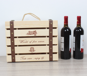 Wholesale Eco-Friendly Durable 6-Bottle <b>Wine</b> Bamboo Box Custom Logo & Pattern Portable <b>Gift</b> Packaging Case - Product Image 4