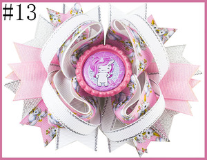 4.5 "inchini per capelli unicorno ispirati ai cartoni animati unicorno arcobaleno fermagli per capelli buon compleanno - Product Image 6