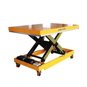 Gunting listrik hidrolik, 500Kg 1M 2M 3M gunting mengangkat Platform meja besar dengan roda - Product Image 5
