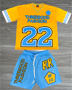 Ensemble de survêtement personnalisé pour <span class=keywords><strong>homme</strong></span>, été, séchage rapide, polyester/coton, maillots de football, shorts, <span class=keywords><strong>streetwear</strong></span>, t-shirt - Product Image 2