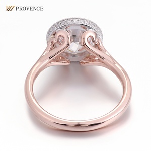 Nouvelle conception, anneaux en or rose 18 carats, diamants de laboratoire D VVS, anneaux fins, bijoux en or massif, bagues de fiançailles pour femmes, cadeau d'anniversaire - Product Image 3