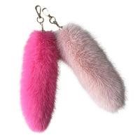 Pendentif queue de renard en fausse fourrure 20-45 cm, breloque de sac pour femme, accessoire en peluche, ornement de porte-clés de voiture