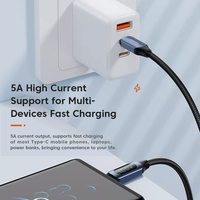 100w Tressé Pd BIo 5A Charge Rapide Type-c À Type-c Numérique Usb C Lcd Port D'affichage Câble De Données Chargeur Avec Led Pour Pour Macbook