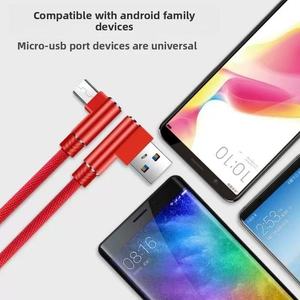 Nylon Bện TPE Áo Khoác Khuỷu Tay <span class=keywords><strong>USB</strong></span> Dữ Liệu Màu Đỏ Cáp Sạc Nhanh 120W Kẽm Hợp Kim Kết Nối Cho Android Điện Thoại Di Động Chơi Game - Product Image 3