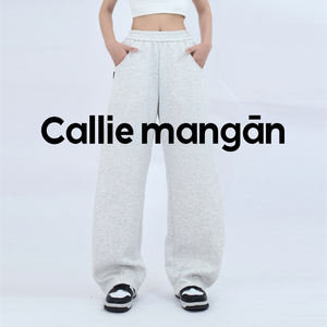 <span class=keywords><strong>Pantaloni</strong></span> Palazzo in misto cotone traspirante a vita alta da donna 400G <span class=keywords><strong>pantaloni</strong></span> larghi da ufficio <span class=keywords><strong>con</strong></span> fessure <span class=keywords><strong>laterali</strong></span> in poliestere - Product Image 3