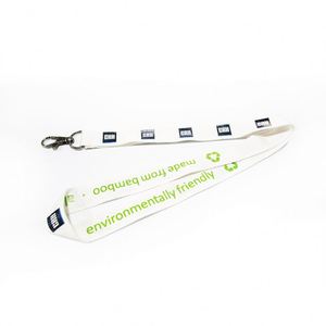 Lanières personnalisées écologiques, sangle de cou, logo imprimé, sérigraphie, lanière en fibre de bambou - Product Image 2