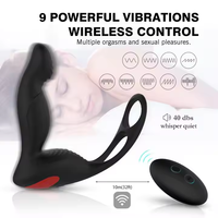ZRX Anal Butt Plug Anillo Vibrador Plug Anal 9 Patterns Vibrating Prostate Massager for Men Silicone Anal Vibrator for Men