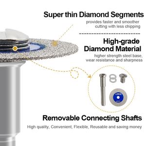 Petite lame de scie à graver <span class=keywords><strong>diamant</strong></span>ée 30/40/50mm <span class=keywords><strong>avec</strong></span> tige de 6mm, <span class=keywords><strong>disque</strong></span> de découpe pour découpe de carreaux de céramique et de jade - Product Image 5