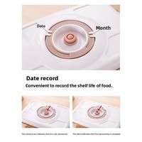 Boîte de conservation alimentaire sous vide, hermétique, transparente, organiseur de réfrigérateur, boîte en plastique de qualité alimentaire avec pompe à vide manuelle