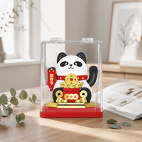 Große neue automatische schüttelnde Hände Solar Ornamente kreativ Geld verdienen Panda Dekorationen Neuheit Geschenke