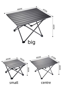 Table de pique-nique en métal légère et compacte Mobilier d'extérieur pliable au design moderne pour barbecue de plage et camping-Table d'appoint - Product Image 2