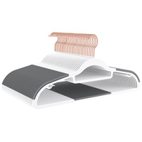 Cintres en plastique ABS antidérapants au design populaire, service OEM, ultra-minces, pour organiser le placard, gain de place, durables