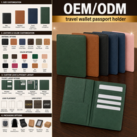 Portefeuille de passeport personnalisable en cuir PU souple, porte-passeport de voyage fin pour cadeaux de mariage