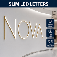 Enseigne lumineuse LED néon rétroéclairée en acier inoxydable titane doré brossé, logo personnalisé de luxe pour la décoration des hôtels, hôpitaux et devantures de magasins