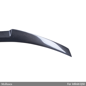 สปอยเลอร์หลังคาร์บอนไฟเบอร์ทรง M4 สำหรับ Q50 Q50S Q50L ปี 2013-2023 - Product Image 5