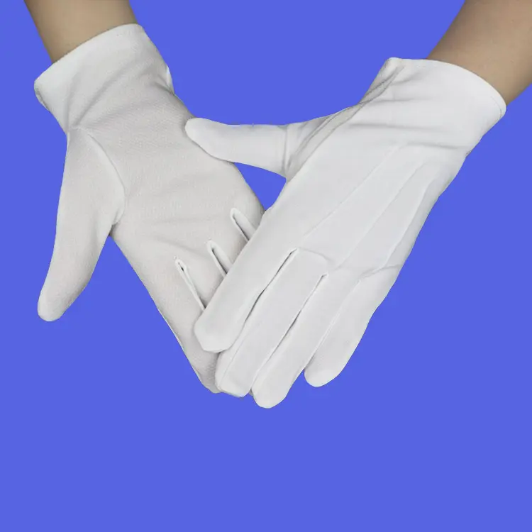 Guantes antideslizantes de pvc para mujer, manoplas de mano de nailon blanco para conducción, para restaurante y camarero, venta al por mayor