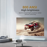 Projecteur intelligent Android A-mazon FHD 1080P 4K 1200ANSI Mini portable pour extérieur et cinéma à domicile 3D 5G WiFi BT LED entièrement scellé
