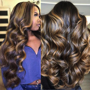Perruques bandeau 13x4 Lace Front Body Wave 100% Cheveux Humains Remy Doux Écologiques Vente en Gros pour Femmes - Product Image 3