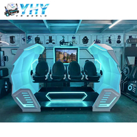Nouveau design d'intérieur commercial 3 DOF Motion Platform Vr Motion Chair Four-seat Spaceship VR Cinema avec jeu de tir