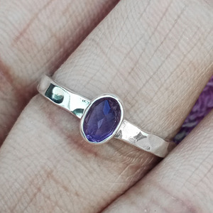 Anillo de Plata de Ley 925 hecho a mano, piedra preciosa de amatista natural, joyería de plata fina, regalo de boda para mujeres indias, Niñas para fiestas - Product Image 2