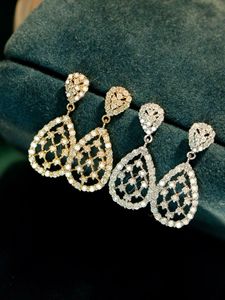 Pendientes de Diamantes Naturales de Oro de 18K Xinfly, 0.62ct, Forma de Gota, Huecos, Elegantes, Estilo Diario y Formal, Joyería de Oro Real en Oferta - Product Image 5