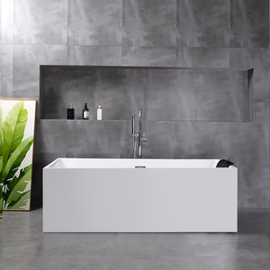 <span class=keywords><strong>Baignoire</strong></span> autoportante rectangulaire à bord droit de 3 mm, design moderne, <span class=keywords><strong>baignoire</strong></span> en <span class=keywords><strong>acrylique</strong></span> pour adultes, <span class=keywords><strong>baignoire</strong></span> écologique, capacité de 60 gallons+ - Product Image 1