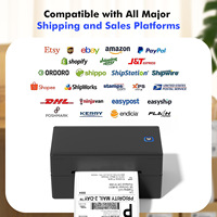 Printer Label Pengiriman Ukuran Mini Saku Cetak Cepat 110mm Printer Thermal Tanpa Tinta untuk Kantor Bisnis