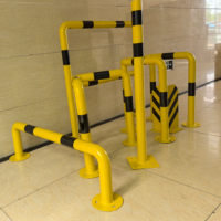 Barrière de protection en tube d'acier en U personnalisée pour parking, limiteur de place et de circulation routière