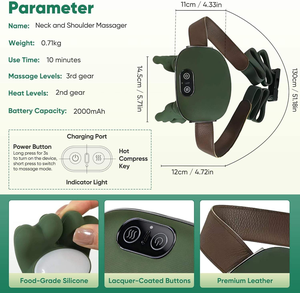 Masajeador de Cuello Colgante Inalámbrico Inteligente Ergonómico <span class=keywords><strong>2026</strong></span>, Masajeador Muscular 4D con Calor para Hombros y Manos - Product Image 5