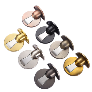 Tope de Puerta Magnético Moderno y Resistente, Antipatadas, Anticolisión, Antirrobo, Invisible, de Acero Inoxidable Negro, para Suelo de Zinc - Product Image 2