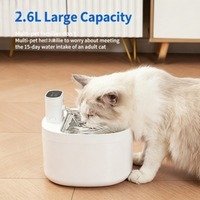 Fontaine à eau intelligente rechargeable pour animaux de compagnie, système de filtration, circulation automatique, design carré pour chats, acier inoxydable 304
