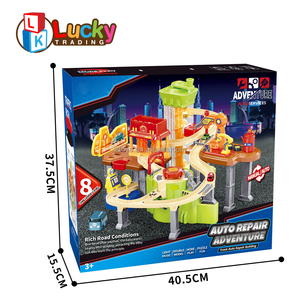 Lucky Toys enfants piste de course pour garçon voiture aventure jouet enfant en bas âge rampe véhicule jouets Puzzle <span class=keywords><strong>Rail</strong></span> voiture - Product Image 6