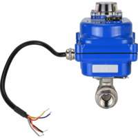 Vanne à boisseau sphérique DNOVA en acier inoxydable AISI 316 PTFE DN10-32 jusqu'à 200 ° Actionneur électrique C