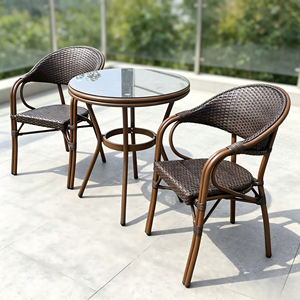 <b>Outdoor</b> Aluminum PE Rattan <b>Chair</b> Leisure Furniture Bistro Rattan Garden <b>Chairs</b> Garden <b>Outdoor</b> Furniture Set - Product Image 2