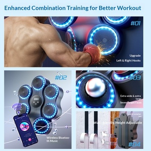 เครื่องชกมวยแบบแขวนอัจฉริยะ ABS พร้อมระบบเสียงเพลง สำหรับฝึกซ้อมการชกแบบ Hook Punch ใช้ในร่มได้ เหมาะสำหรับผู้ใหญ่และเด็ก ฝึก Beatboxing - Product Image 2