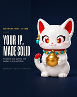 Tirelire chat blanc au design original de 17 cm, ornement en vinyle porte-bonheur, tirelire chien multifonctionnelle pour cadeaux et vente au détail (vente en gros)