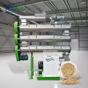 Residuos agrícolas equilibrados 2000Kg Animal cabra cerdo pollo aves alimentación máquina de fabricación de Pellets para materiales húmedos