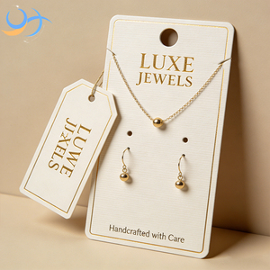 Cartoncini Espositori Personalizzati con Logo per Gioielli, Cartoncini Forati per Collane e Orecchini, Etichette e Cartoncini per Confezioni di Gioielli - Product Image 4