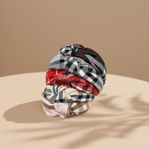 Finestyle Vintage estilo europeo americano Plaid diadema raya anudada diadema accesorios para mujeres niñas <span class=keywords><strong>JIRIS</strong></span> 18cm - Product Image 3