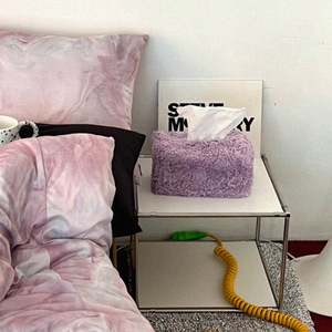 Cross-border soft plush tissue bag, foldable, suitable for <b>coffee</b> <b>tables</b>, bedside <b>tables</b>, tissue <b>boxes</b>, simple and stylish - Product Image 2