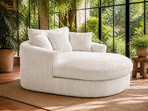 <span class=keywords><strong>Fauteuil</strong></span> en velours côtelé crème, canapé sectionnel surdimensionné, rembourrage en éponge, housse pour salon, coin lecture, chambre à coucher, coin de bureau à domicile - Product Image 2