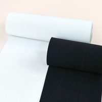 Deepeel AP355 15cm DIY Couture Vêtement Accessoires Noir Blanc Polyester Sangle Ceinture Large Bande Élastique Sangle pour Textiles de Maison